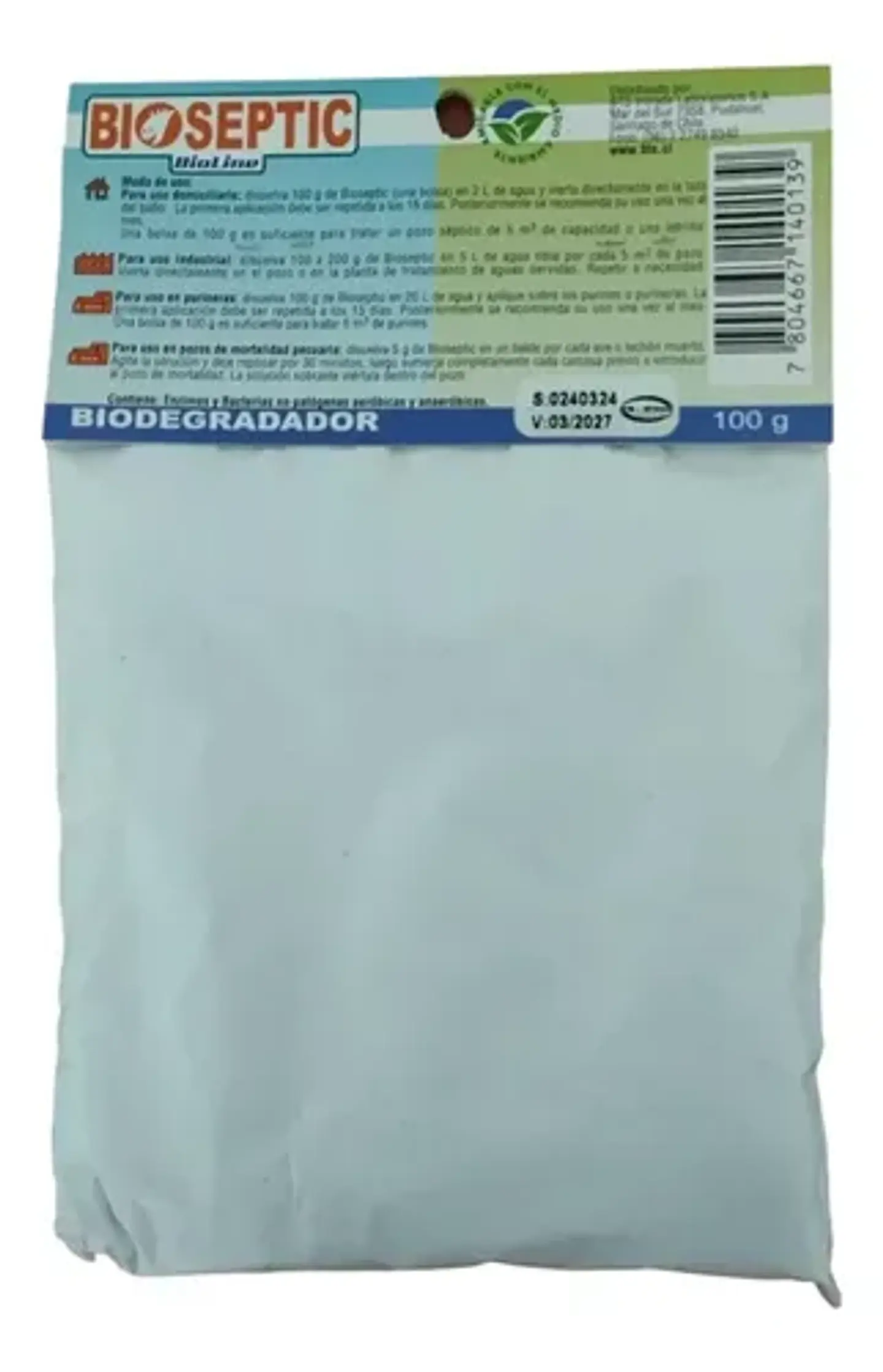 Bioenzimas Bioseptic Pozos,cañerías,desagües (pack 4 Bolsas) 3