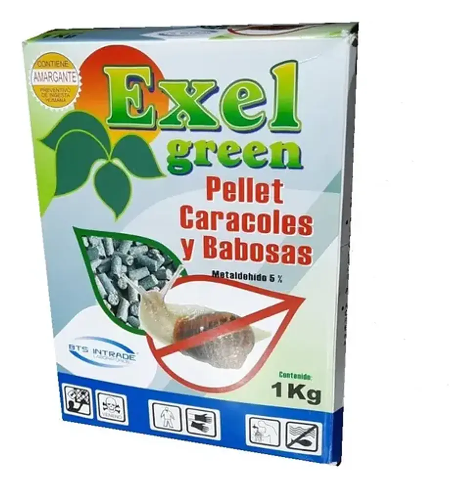 Pellet Control Caracoles 1kg. Exel Green, Molusquicida 1