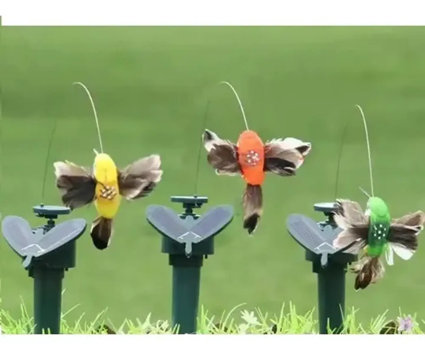 Estaca Solar Jardin Picaflor Colibrí Decorativas 2