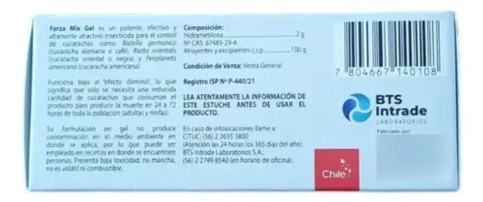 Forzamix Gel Mata Cucarachas Efectivo 10g Limpieza Hogar 2