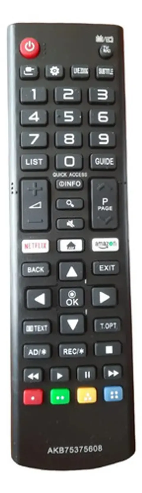 Control Remoto Genérico Akb75375608 Para Tv LG Reemplazo