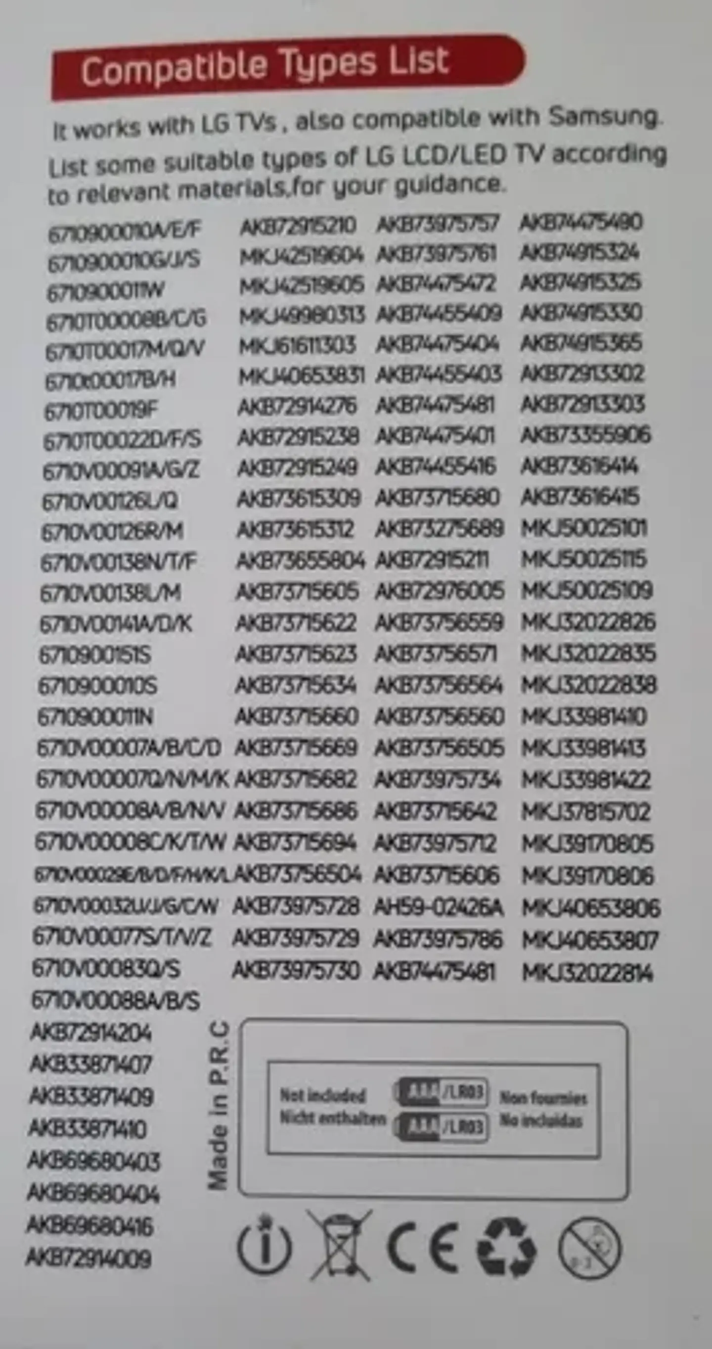 Control Remoto Genérico Akb75375608 Para Tv LG Reemplazo 3