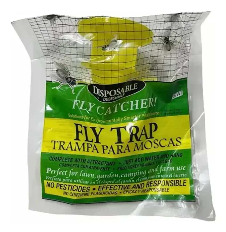 Atrapa Moscas Colgante Con Atrayente Desechable 1
