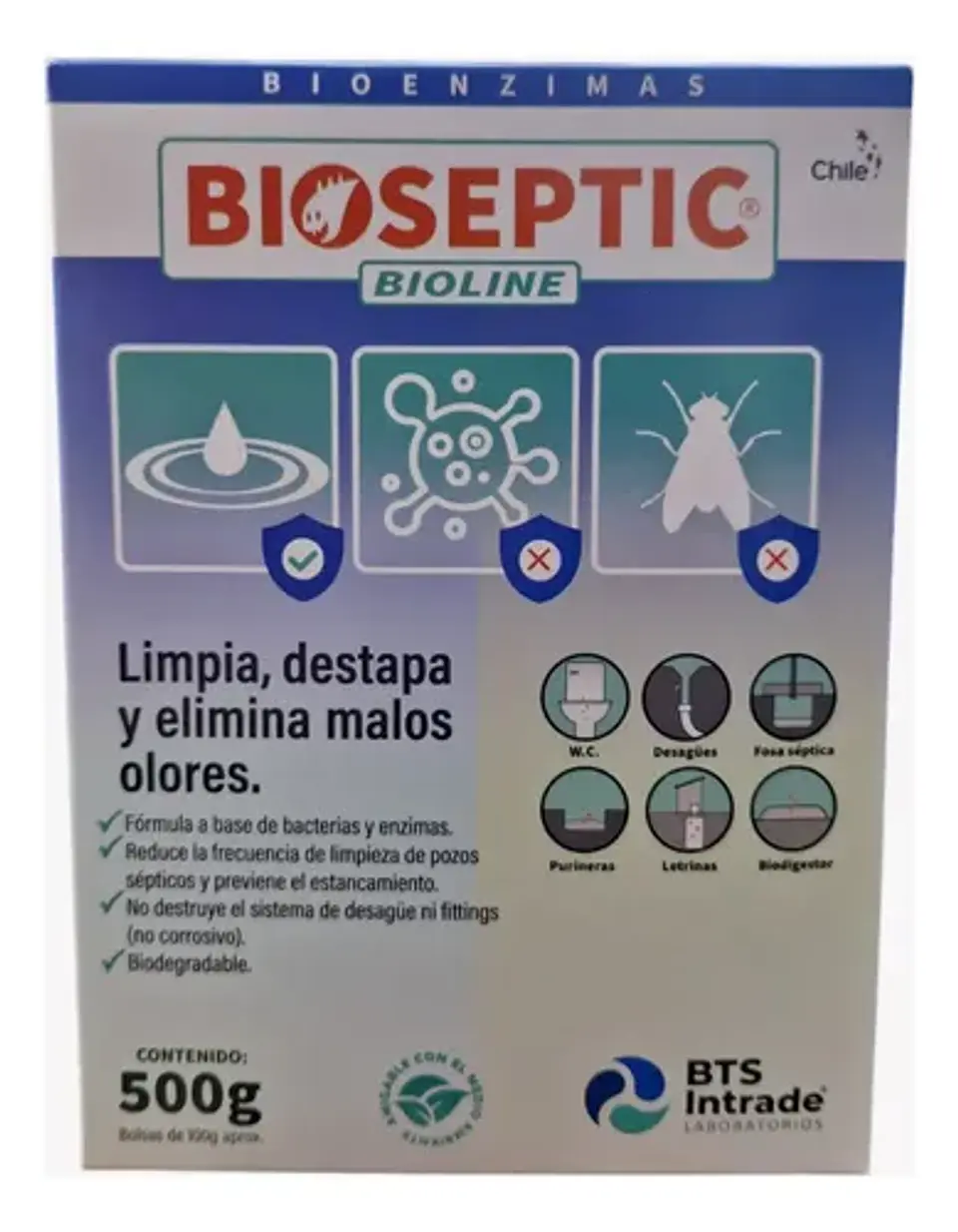 Bioenzimas Para Tratamiento D Aguas Servidas,bioseptic,500g. 2