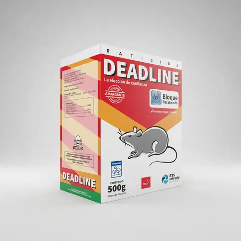 Veneno Raticida Deadline Bloque Parafinado, 500gr. 7