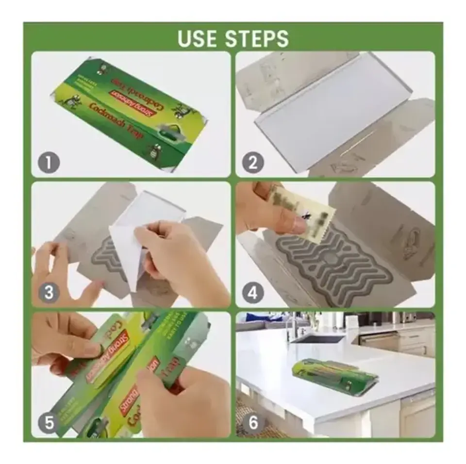 Trampa Pegajosa Atrapa Cucarachas Con Cebo (pack 3 Unidades) 3