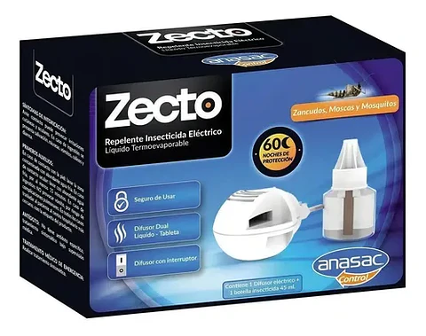 Zecto Repelente Eléctrico Zancudos, Moscas Y Mosquitos