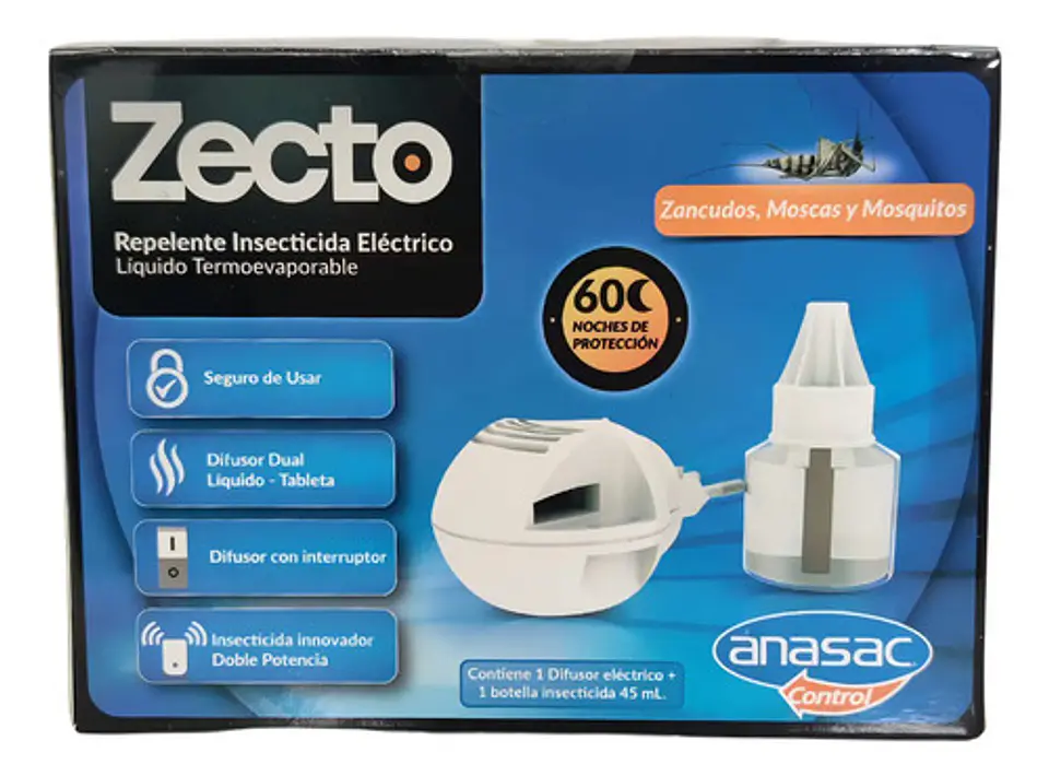 Zecto Repelente Eléctrico Zancudos, Moscas Y Mosquitos 2