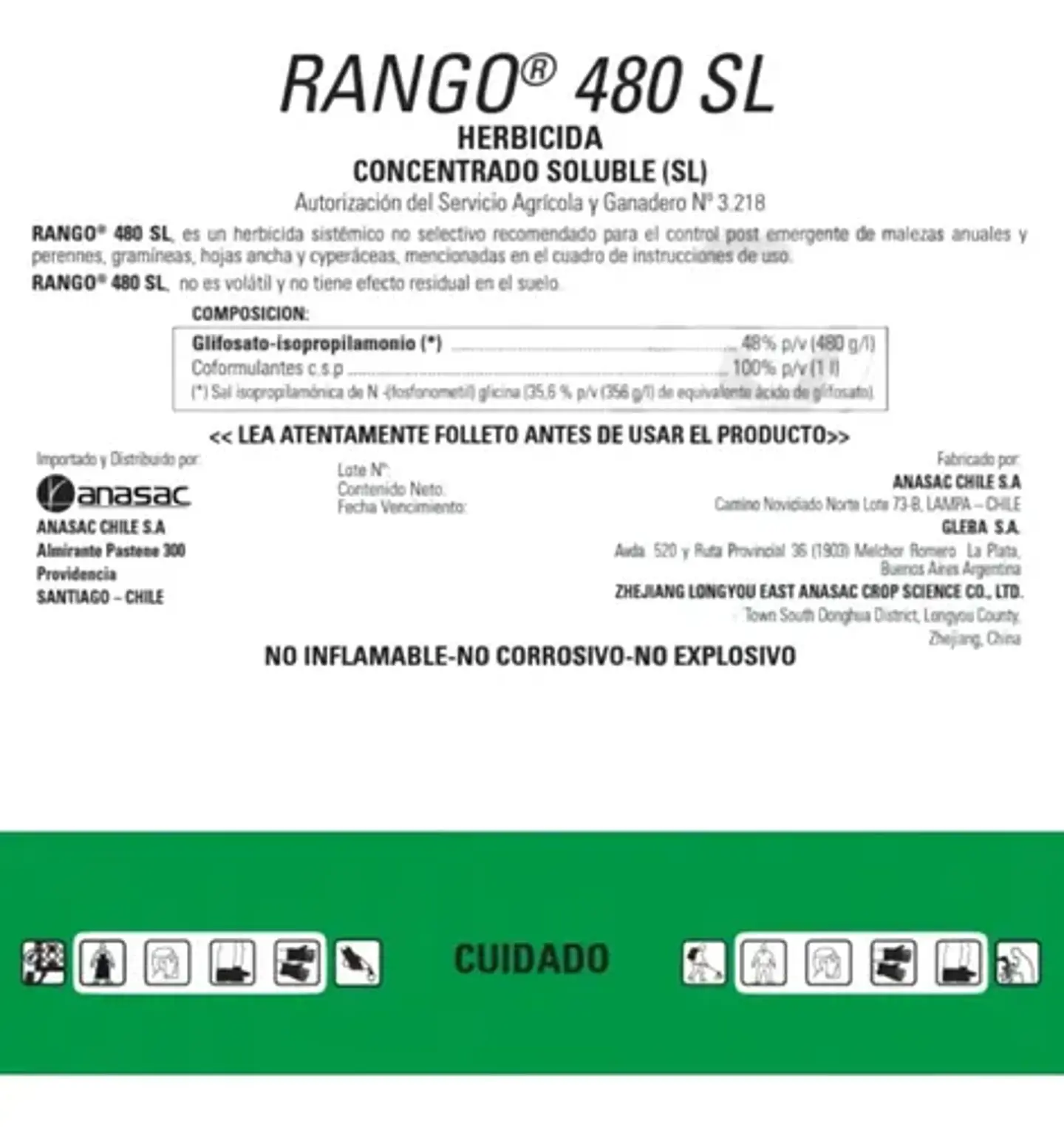 Mata Maleza Anasac Rango 480 Sl, 1 Litro (glifosato 48%) 3
