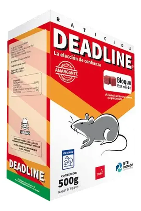 Deadline Bloque Raticida Extruido 500gr - Control De Plagas