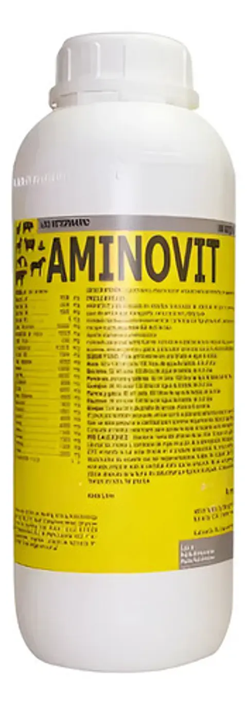 Aminovit Suplemento Vitamínico Y Aminoácidos 1 Litro Uso Vet