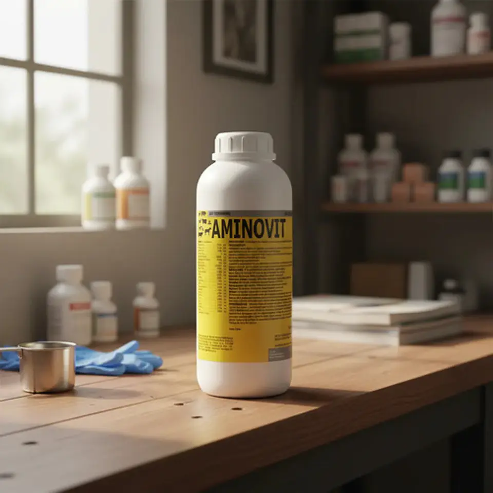 Aminovit Suplemento Vitamínico Y Aminoácidos 1 Litro Uso Vet 3