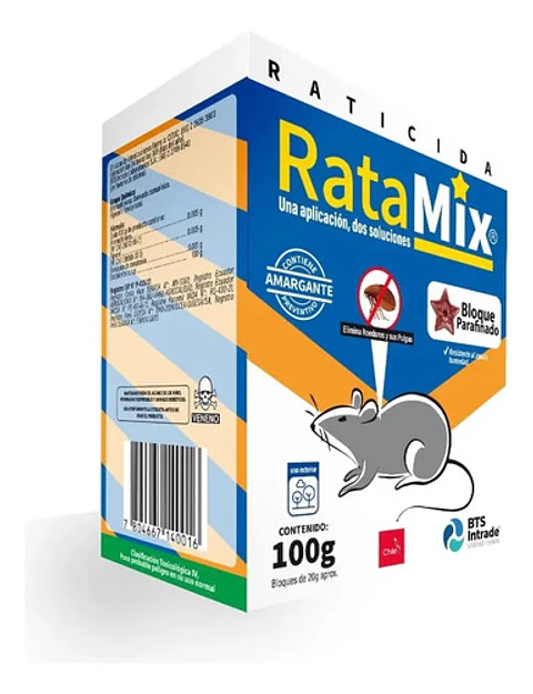 Ratamix Veneno Raticida En Bloque 500g - Control Efectivo