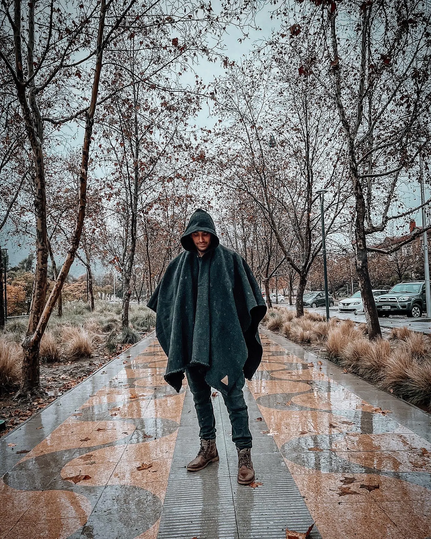 Premium Full Black Poncho 3