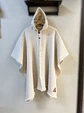 Poncho Capucha Blanco Natural - Miniatura 1