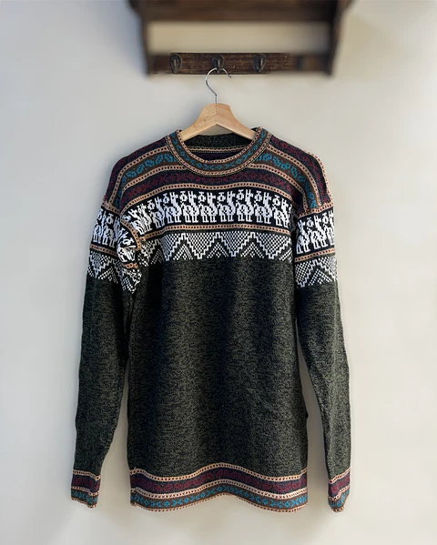 Chaleco Andino Verde Musgo