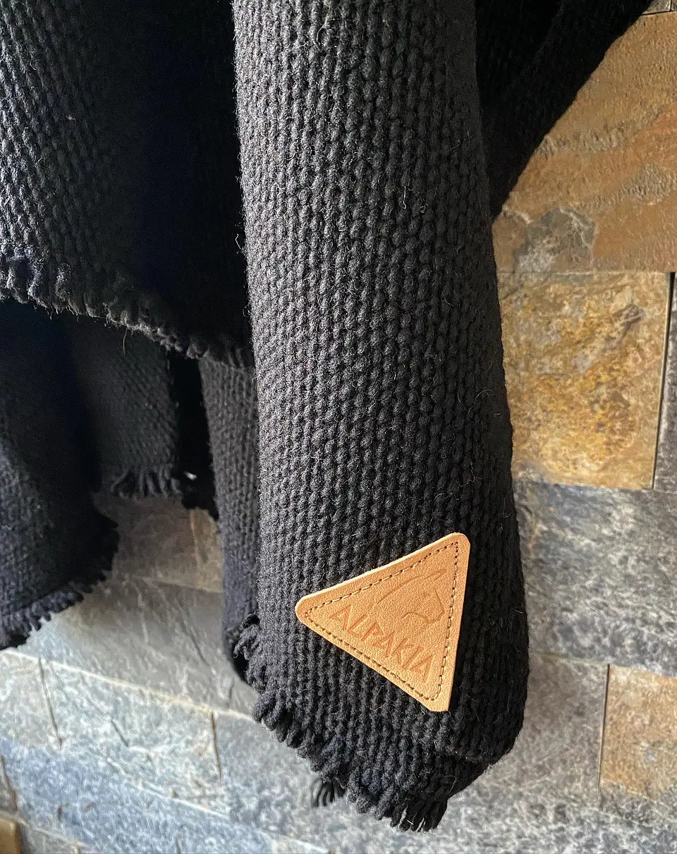 Premium Full Black Poncho 2