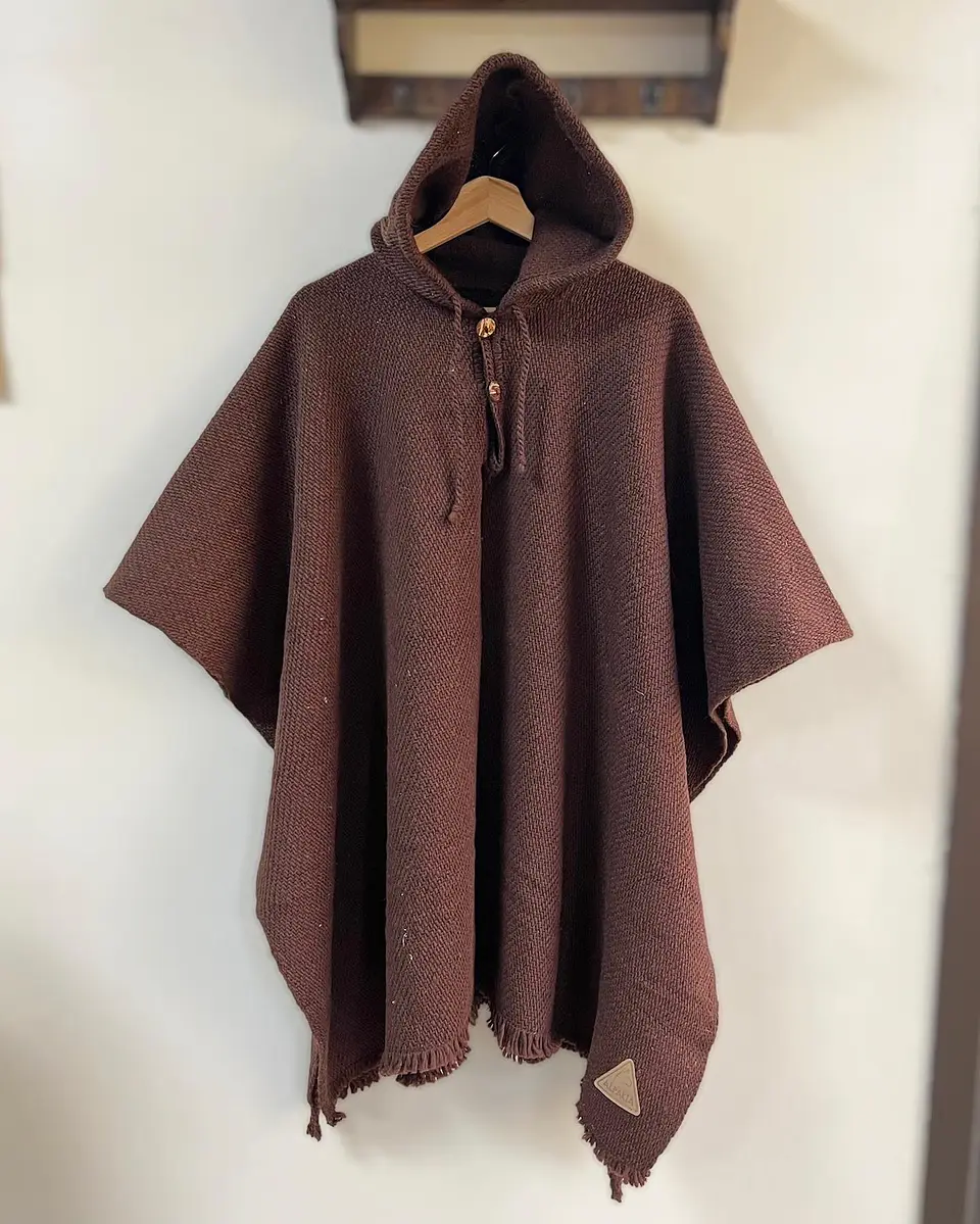 Poncho Capucha Café  1