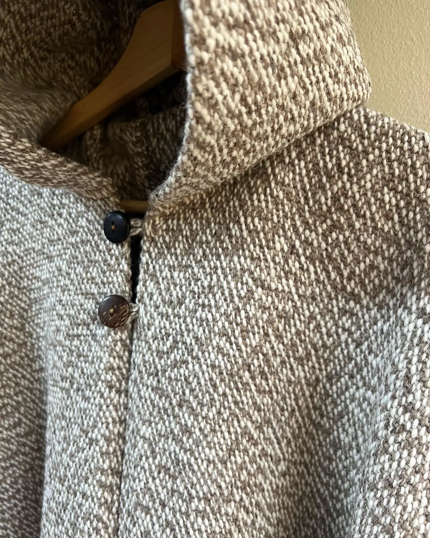 Poncho Premium Lana Torcida Avellana 2