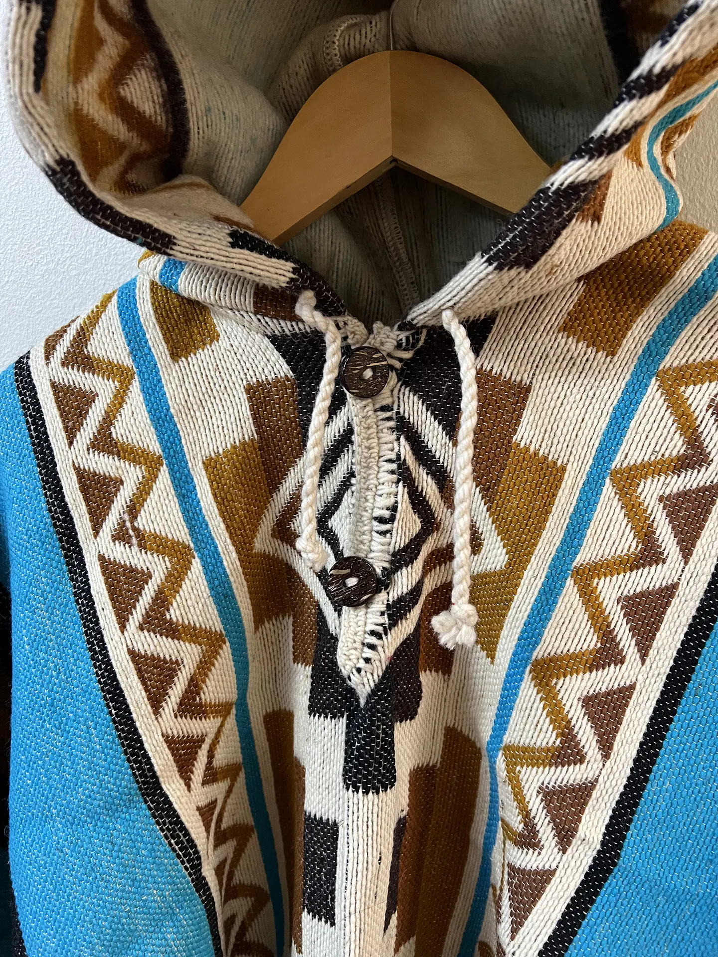 Poncho Telar Premium Turquesa  2