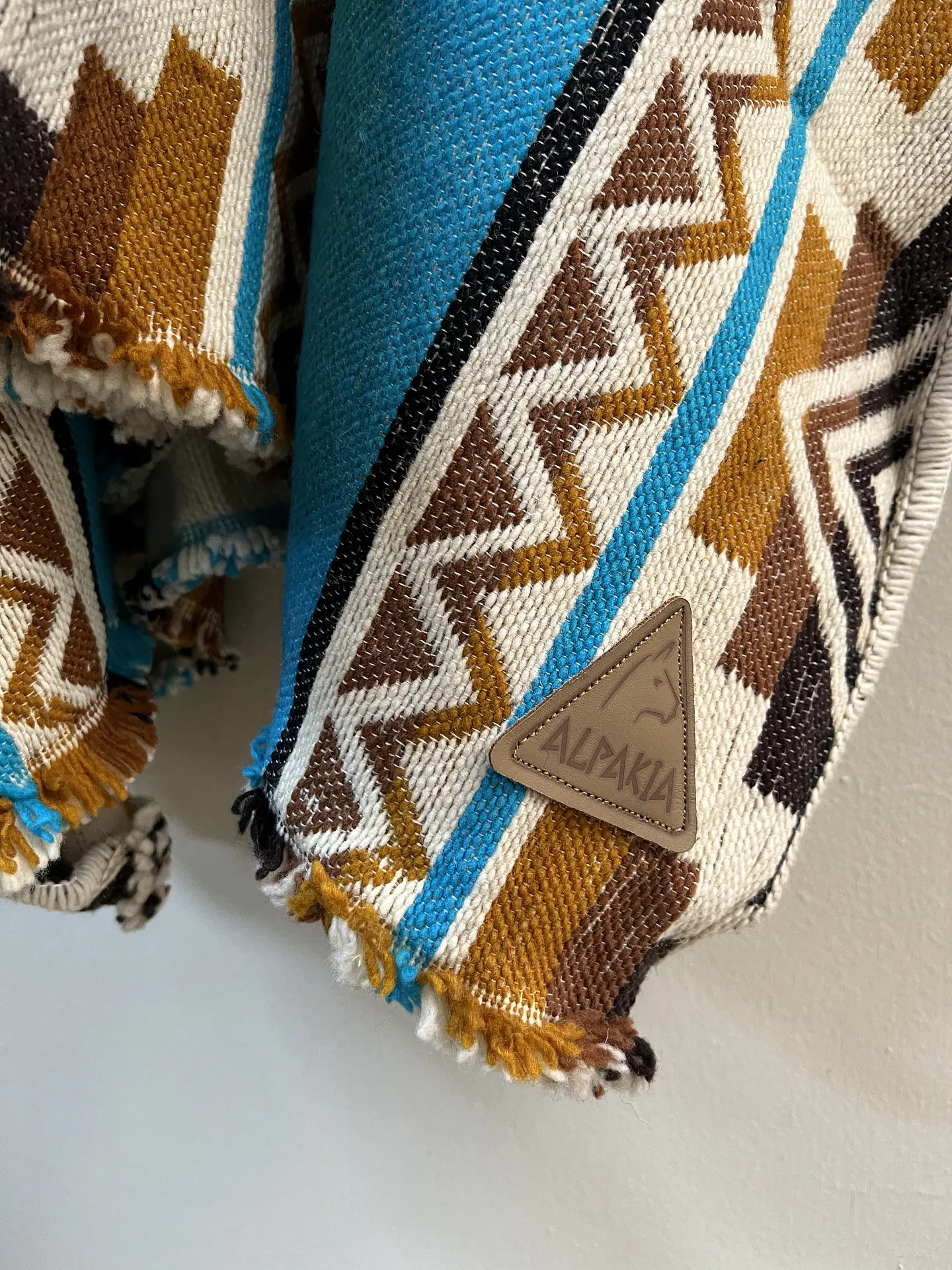 Poncho Telar Premium Turquesa  3