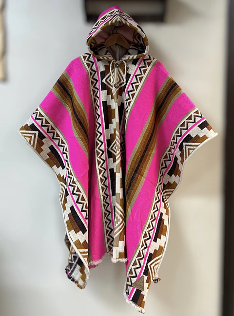 Poncho Telar Premium Fuccia 