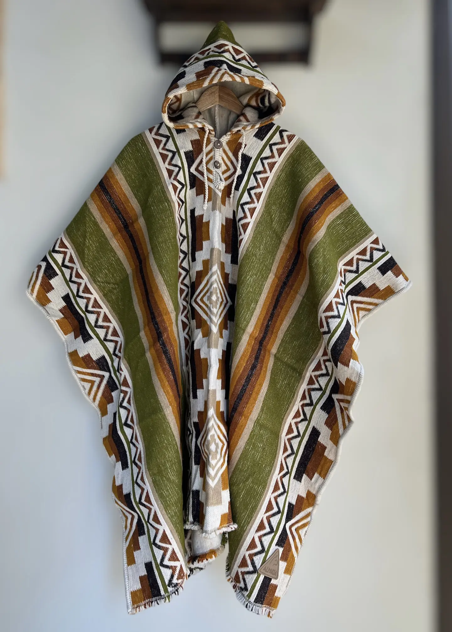 Poncho Premium Telar Verde 1