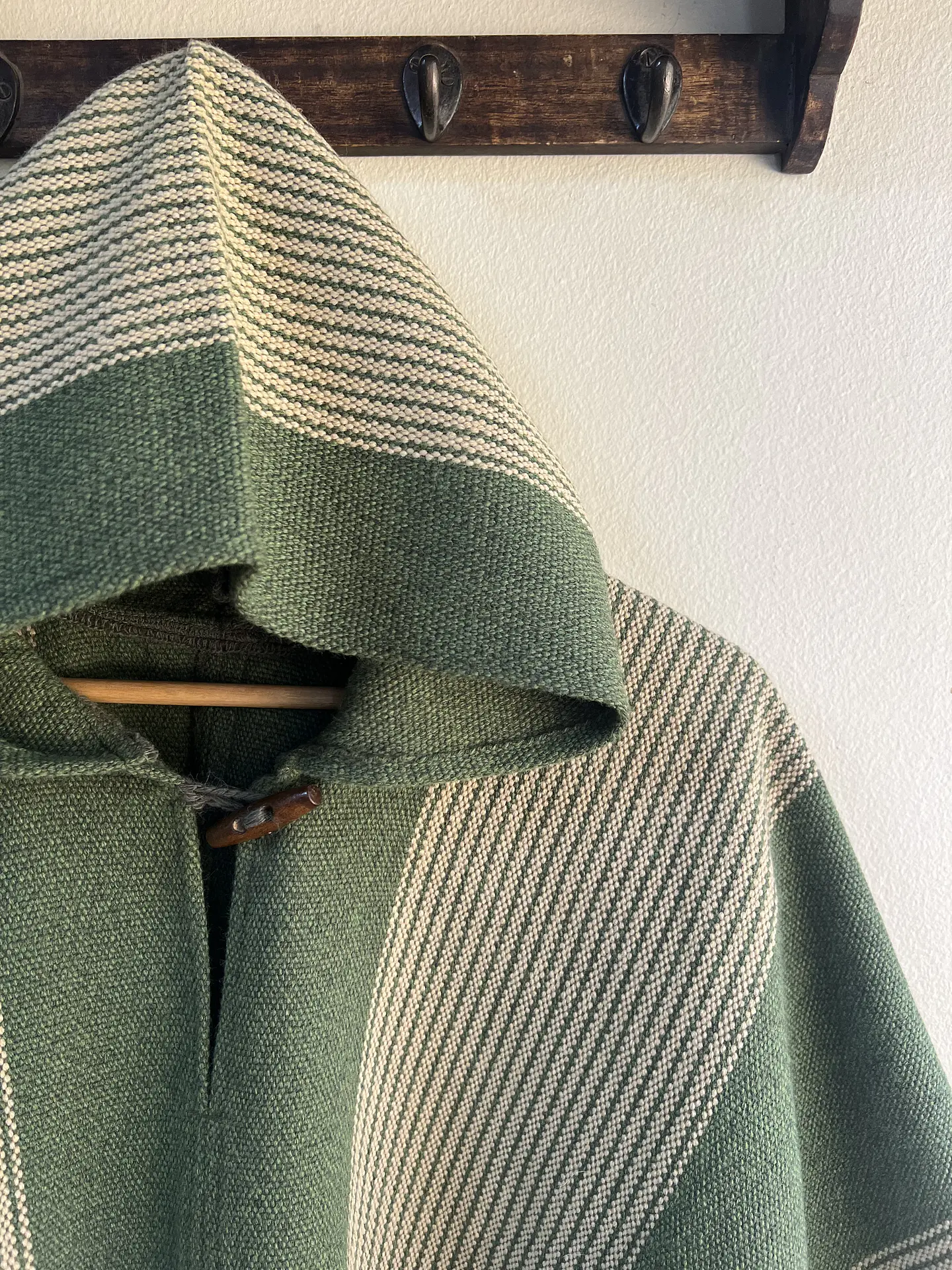 Poncho Exclusivo Verde Rayas 2