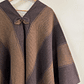 Poncho Premium Traeicional Rayas Café - thumbnail 2