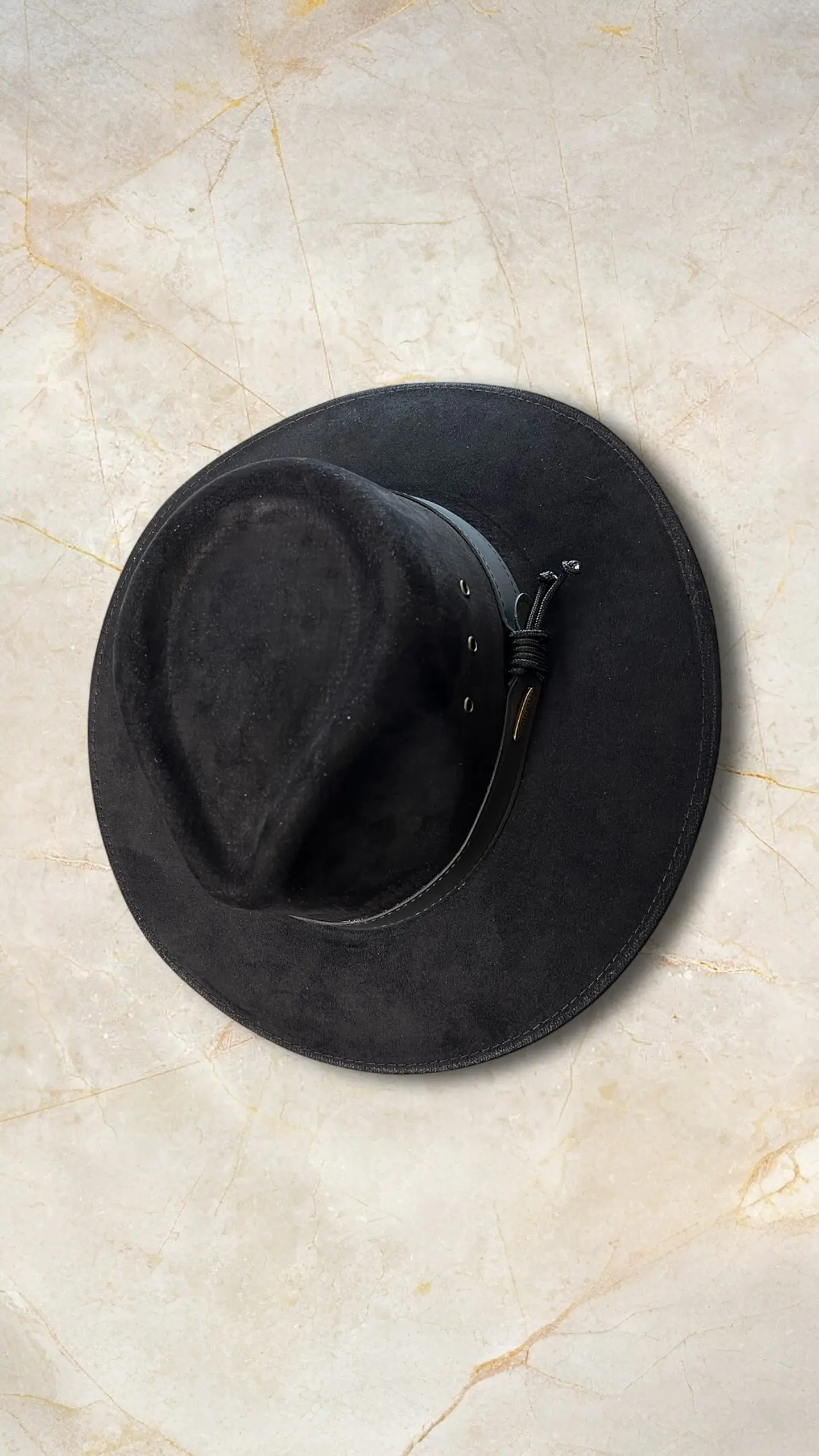Sombrero Australiano Negro Gamuza 1