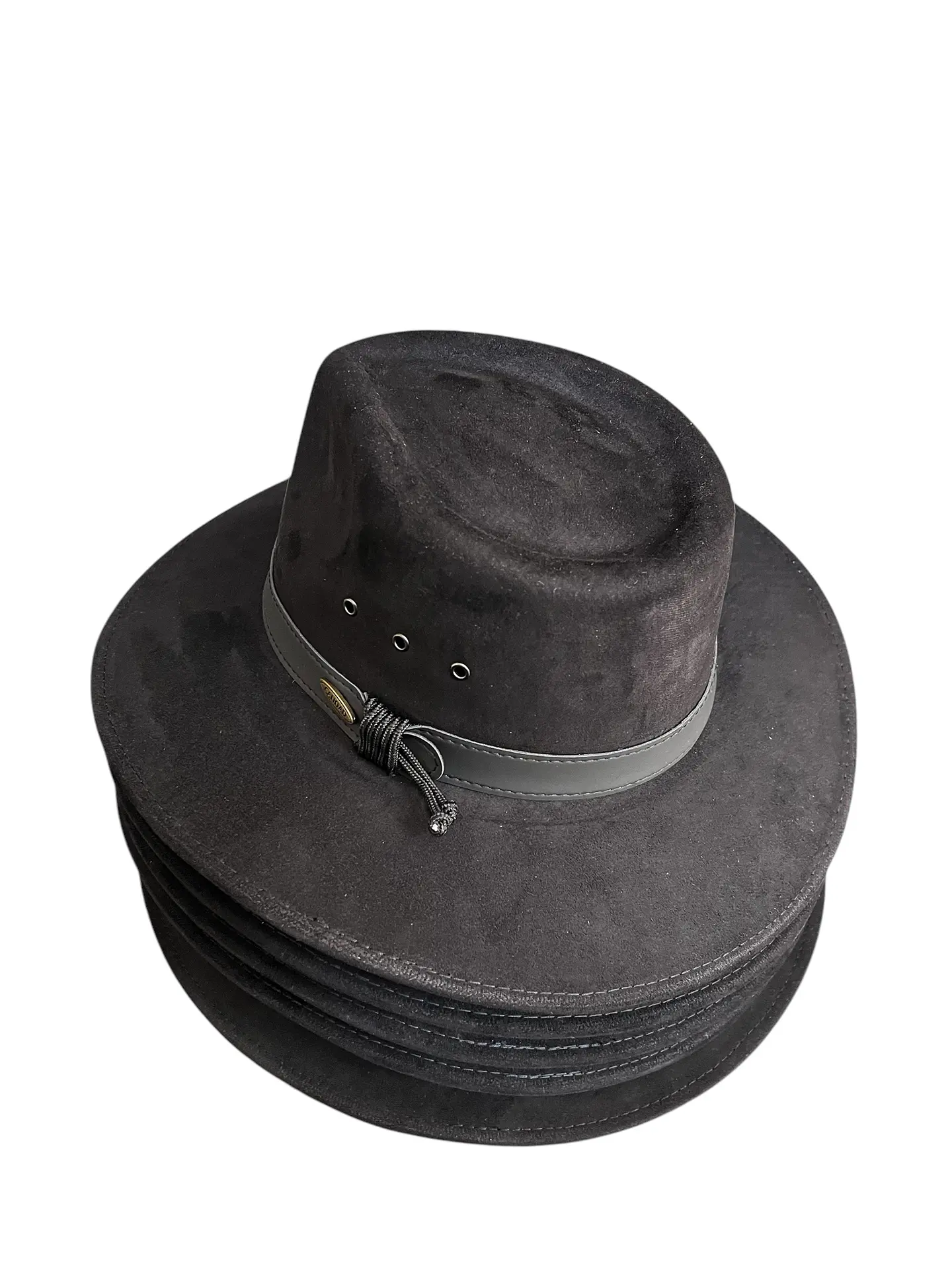 Sombrero Australiano Negro Gamuza 2