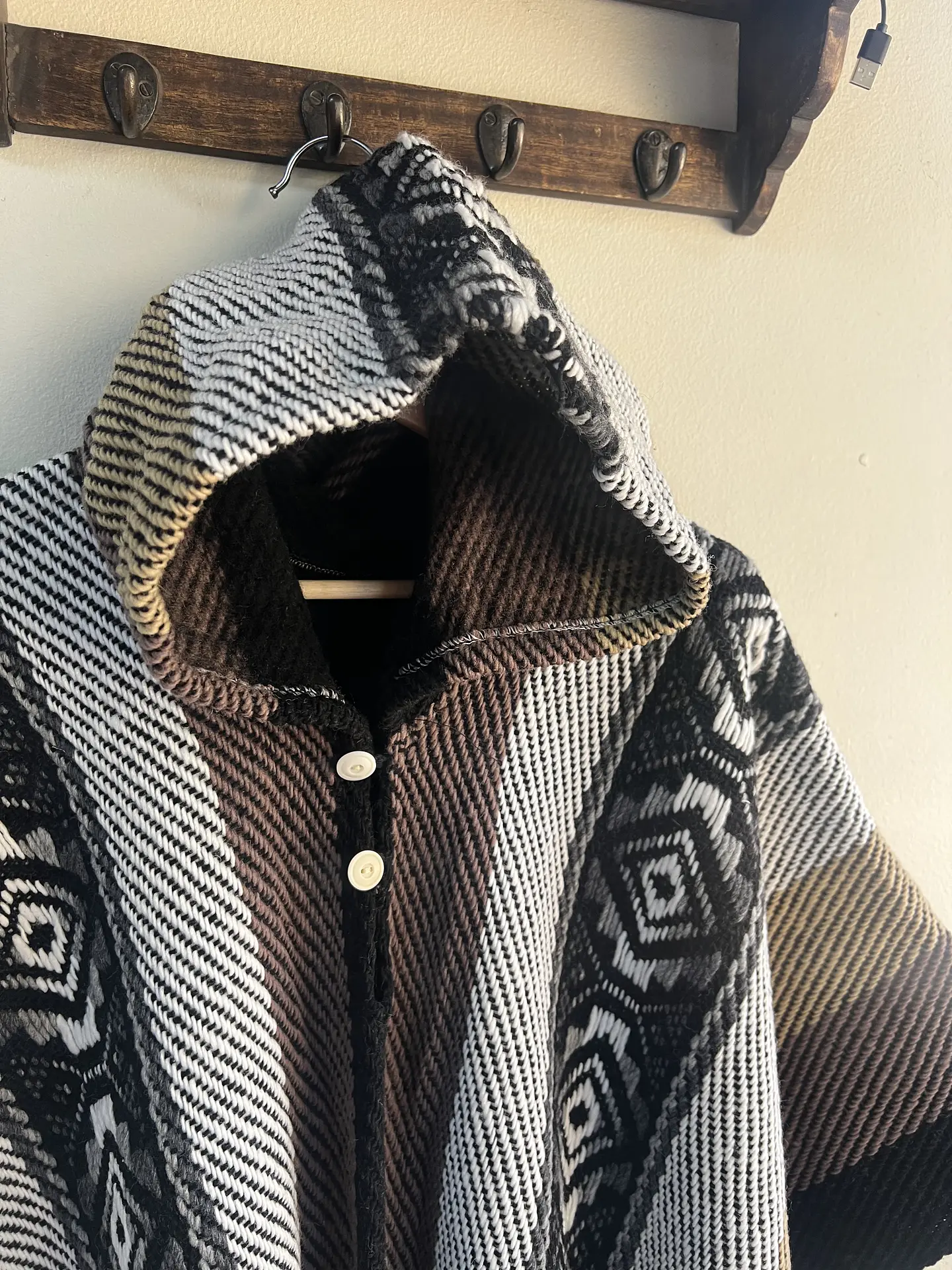 Poncho Coqueado Rayas 2
