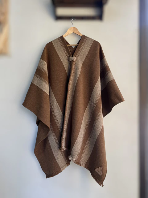 Poncho Exclusivo Café Raya Tradicional