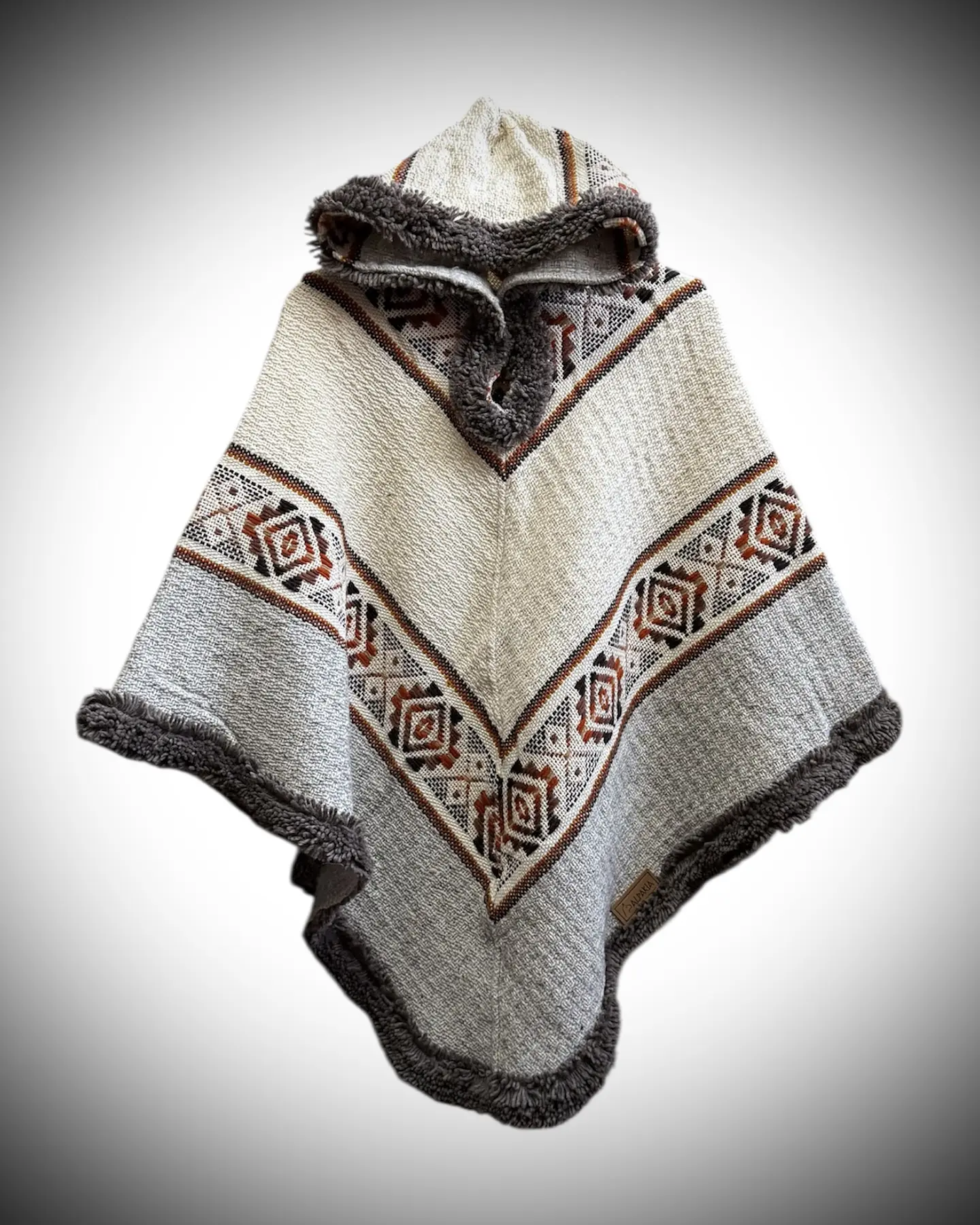 Poncho Tres Puntas Blanco 1
