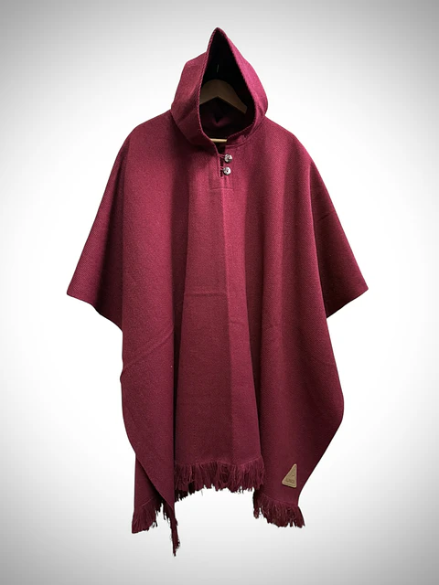 Poncho Liso Burdeo