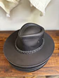 Sombrero Australiano Cuero Negro - Miniatura 2