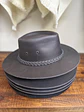 Sombrero Australiano Cuero Negro - Miniatura 5