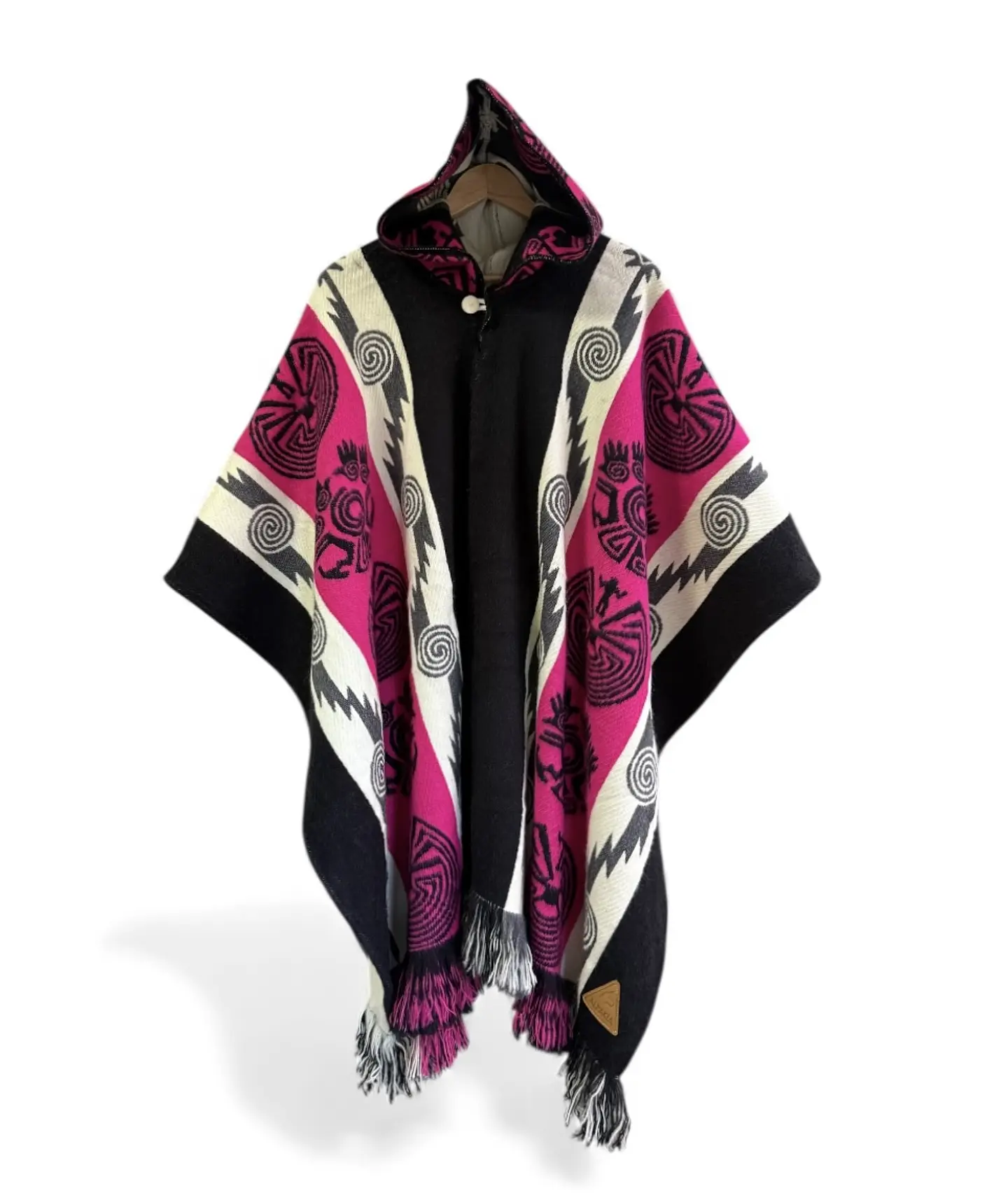 Poncho Tribal Fuccia 1