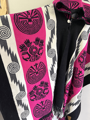 Poncho Tribal Fuccia