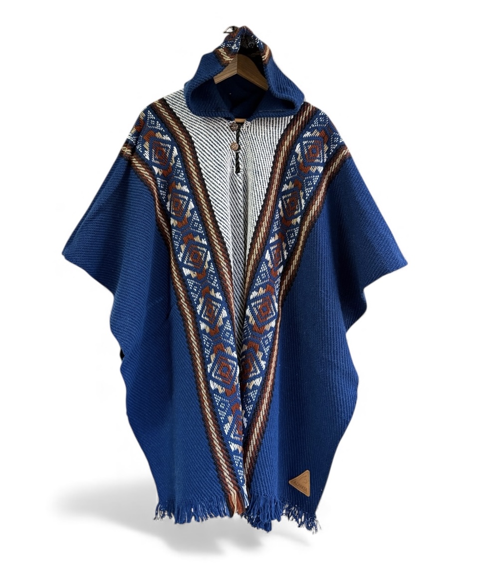 Poncho Capucha Azul