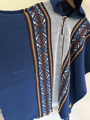 Poncho Capucha Azul