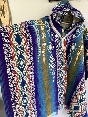 Poncho Fractal Zafiro