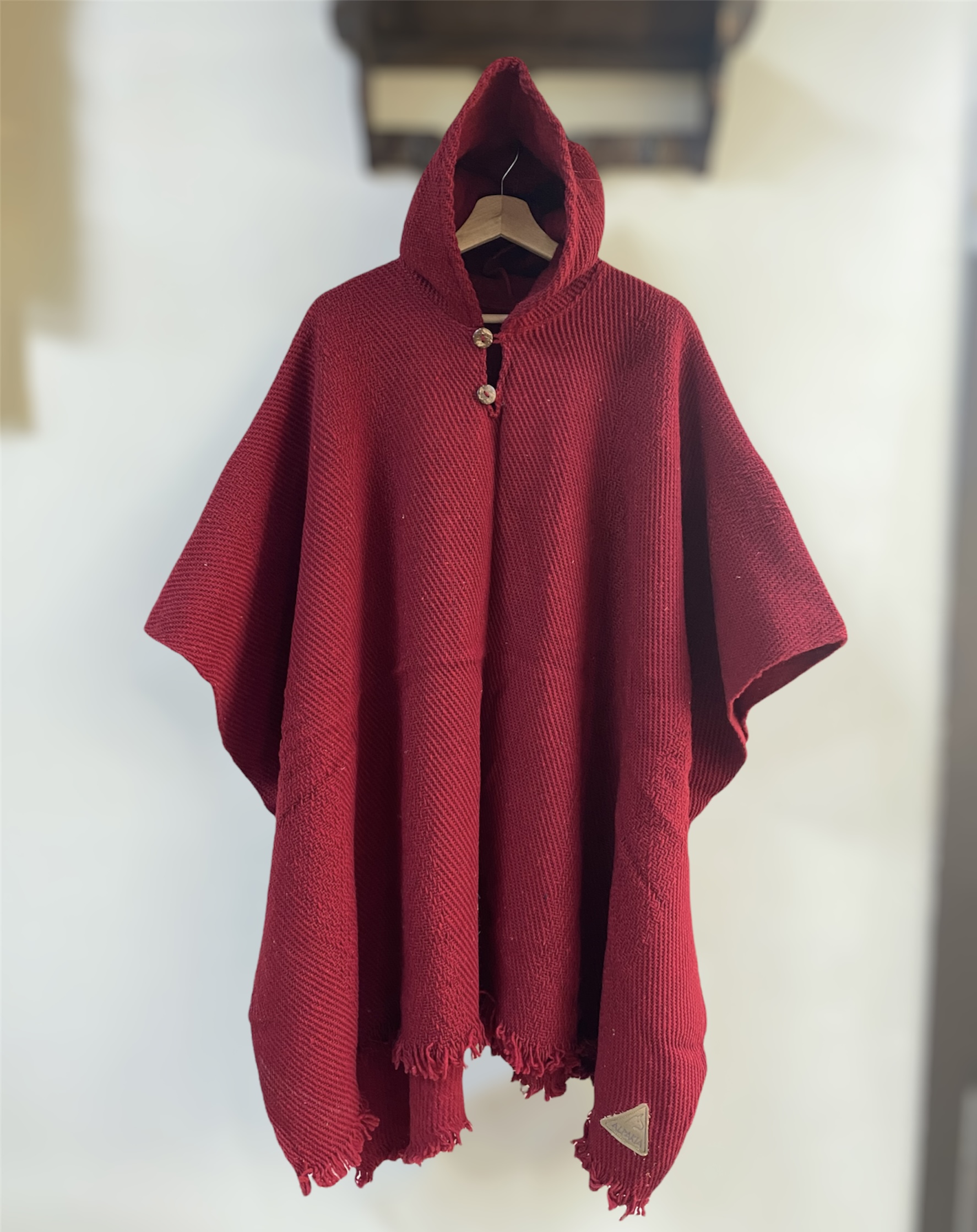 Poncho Capucha Rojo