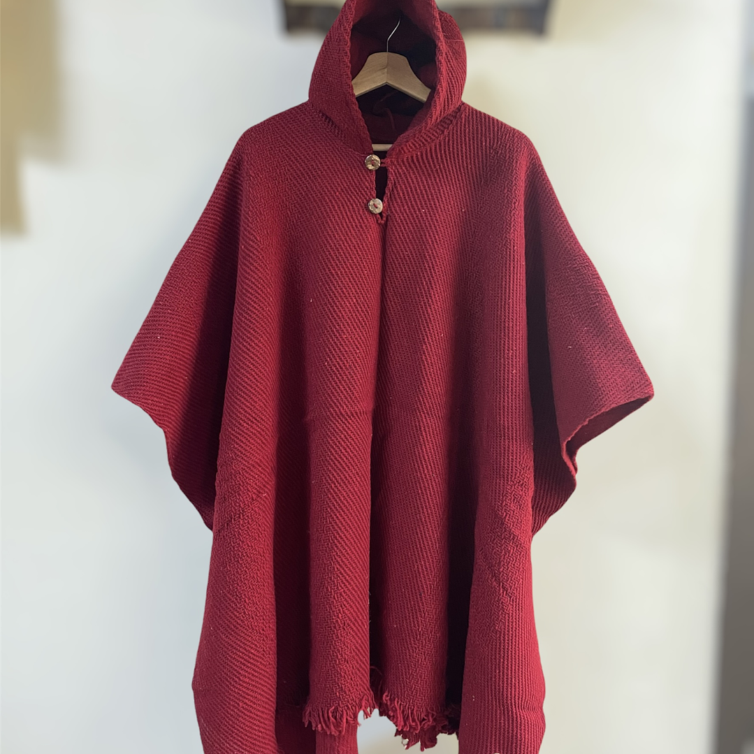 Poncho Capucha Rojo 1