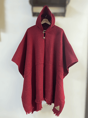 Poncho Capucha Rojo