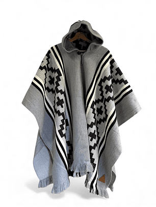 Poncho Araucano Gris