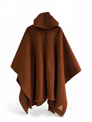 Poncho  Capucha Premium Terracota