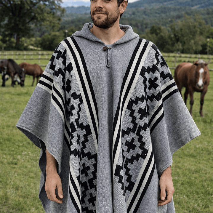 Poncho Araucano Gris 2