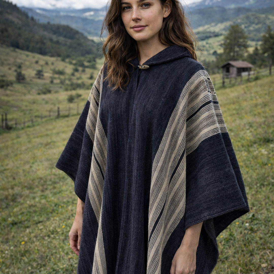 Poncho Exclusivo Marengo Rayas 3