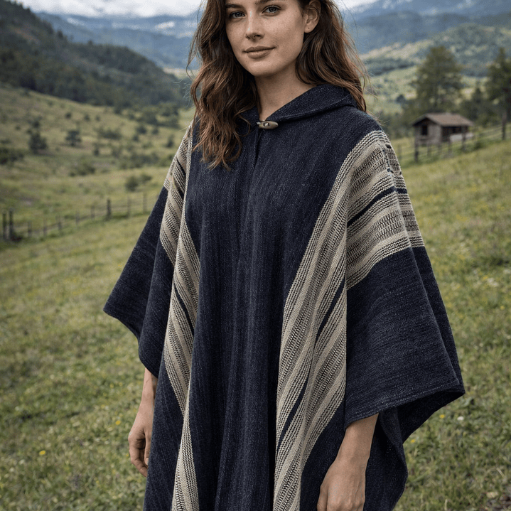 Poncho Exclusivo Marengo Rayas 3